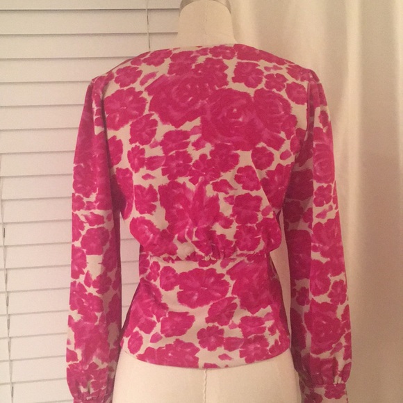 🎉HPx2🎉 J.Crew V-Neck Button Top Shaded Floral Sz00 - Picture 7 of 10